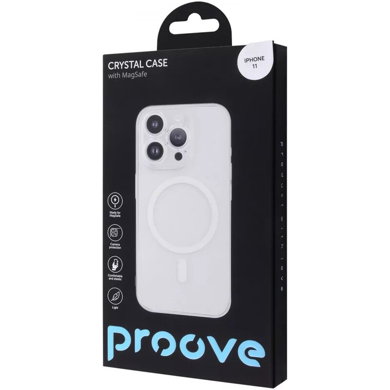 Чохол-накладка Proove Crystal Case with Magnetic Ring для iPhone 11 Transparent (2001001868222)