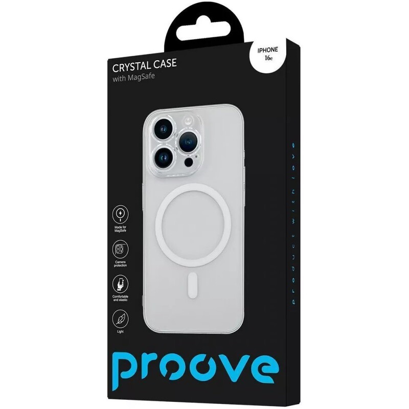 Чохол-накладка Proove Crystal Case with Magnetic Ring для iPhone 16e/17e Transparent (2003000239928)