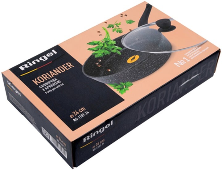 Сковорода с крышкой Ringel Koriander 24 см (RG-1107-24)