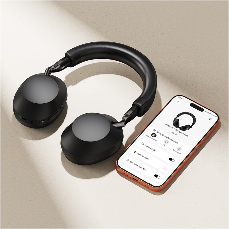 Bluetooth-гарнітура Acefast H14 ANC Black (6974316286264)