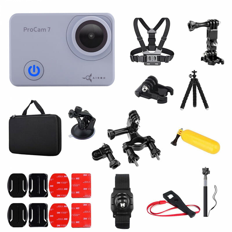 Екшн-камера AirOn ProCam 7 Touch з аксесуарами, набір лижника 35в1 (4822356754796)