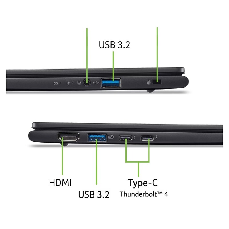 Ноутбук Acer TravelMate P6 14 AI TMP614-54-TCO-536B (NX.BJLEU.00A) Black