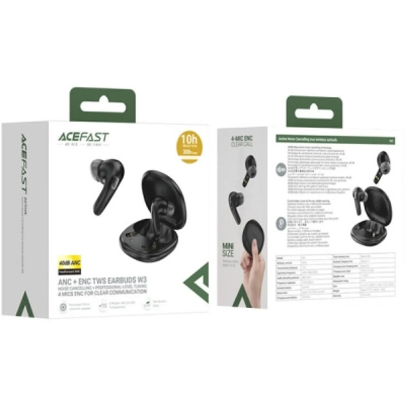 Bluetooth-гарнітура Acefast W3 Black (6974316284796)