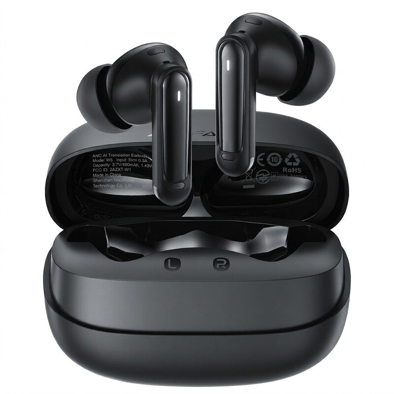 Bluetooth-гарнітура Acefast W8 Black (6974316286165)