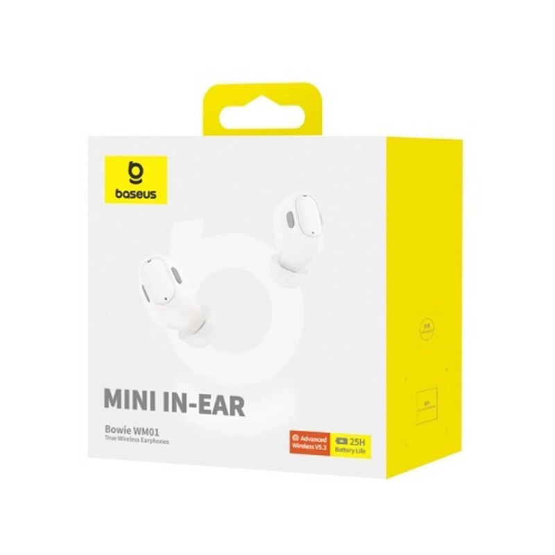 Bluetooth-гарнітура Baseus Bowie WM01 TWS White (NGTW370002)