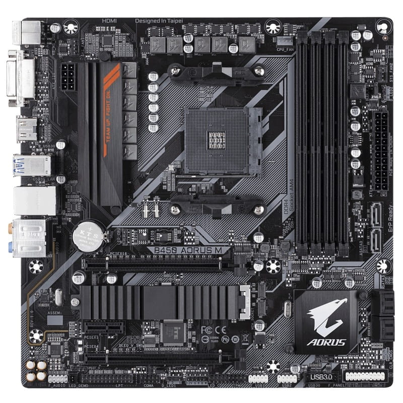 Материнская плата Gigabyte B450 Aorus M Socket AM4 Refurbished