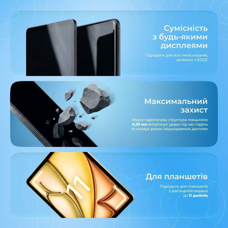 Защитная плёнка гидрогелевая Proove Hydrogel Screen Protection Tablet Edition Pro Clear (63965)