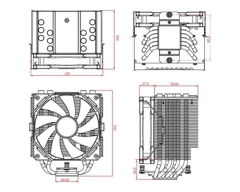 Кулер процессорный ID-Cooling SE-226-XT Black