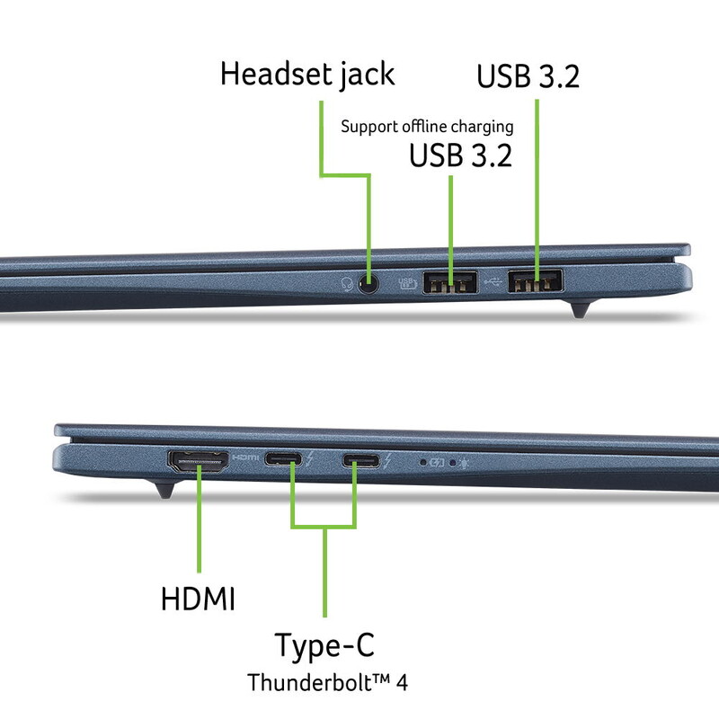 Ноутбук Acer Swift Edge 16 AI SFE16-I51-726X (NX.JVNEU.001) Blue