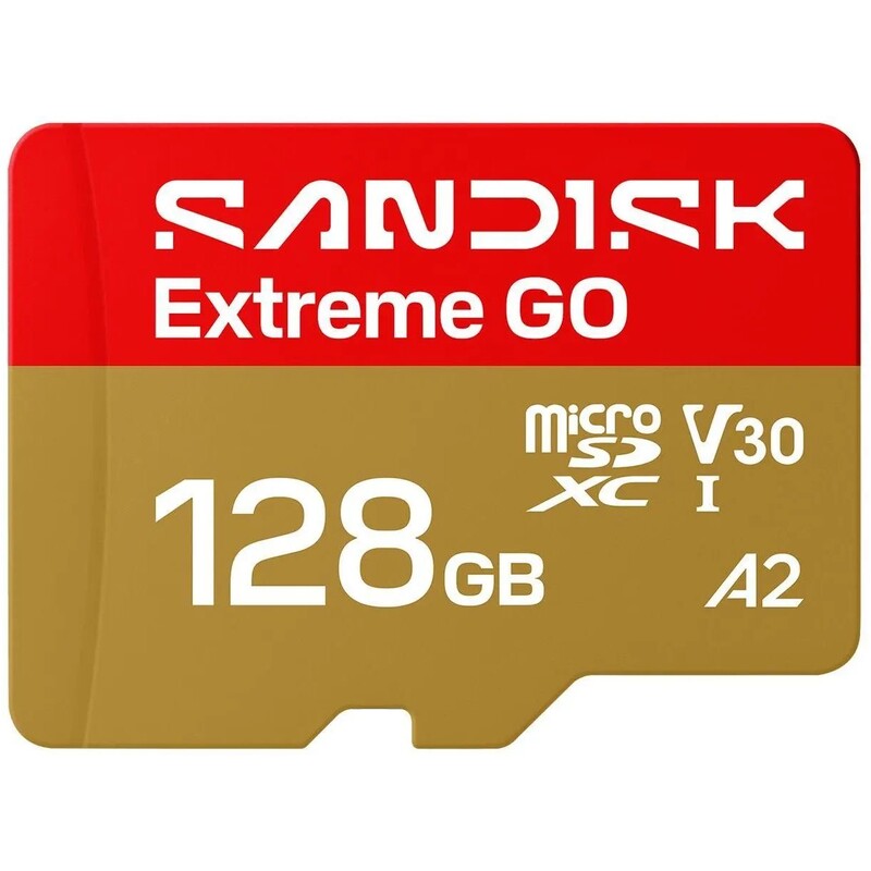 Карта пам`ятi MicroSDXC 128GB UHS-I/U3 A2 Class 10 SanDisk Extreme Go (SDSQXGN-128G-GN6MN)