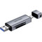 Фото - Кардридер Vention USB3.0 AM/USB-C to SD+TF Gray Dual Drive Letter Aluminum Alloy (CLLH0) | click.ua