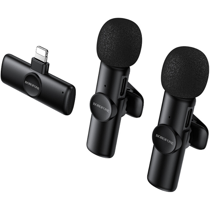 Микрофон Borofone BFK16A Winner Dual-mic Lightning Black (6941991126505)