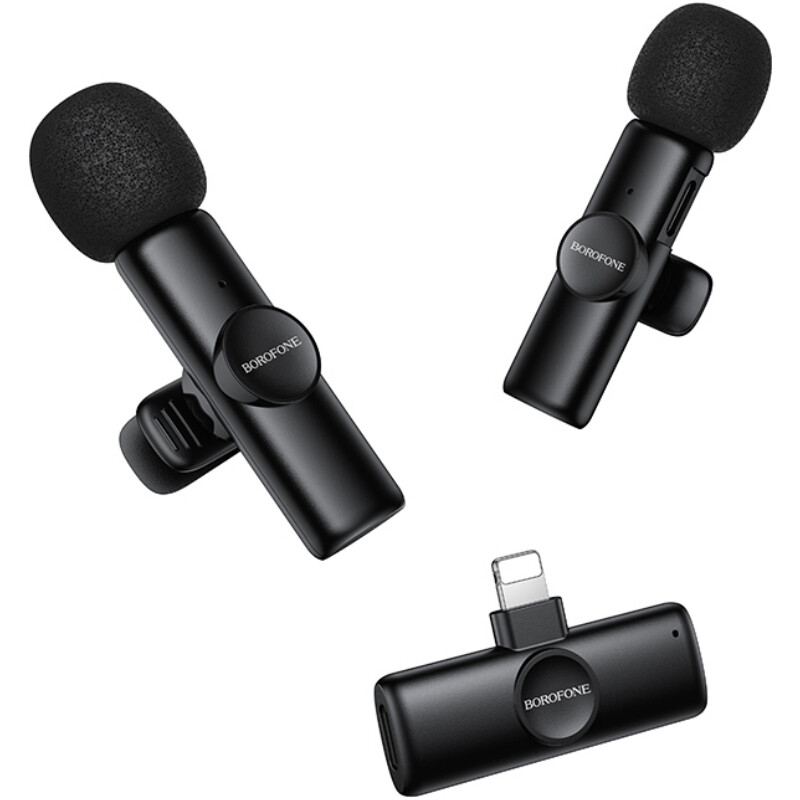 Микрофон Borofone BFK16A Winner Dual-mic Lightning Black (6941991126505)