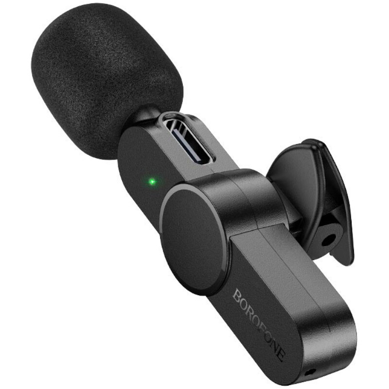 Микрофон Borofone BFK12 Trophy lavalier Type-C Black (6941991106392)