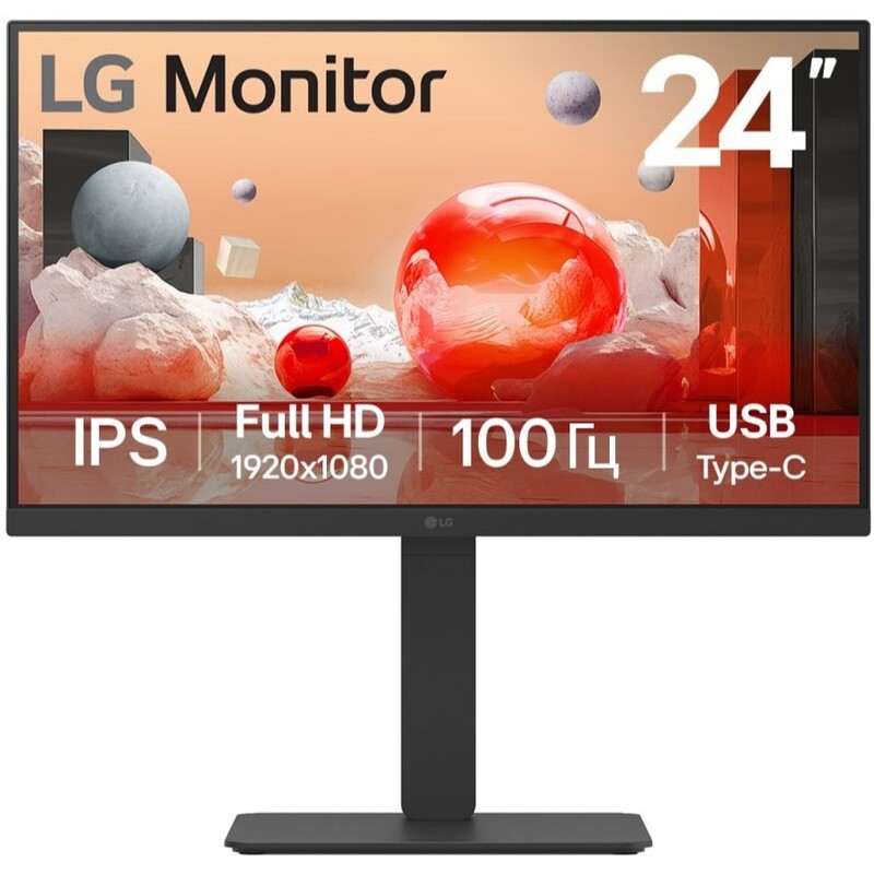 Монітор 23.8" LG 24BA650-B (24BA650-B.ADRZ) IPS Black 100Hz