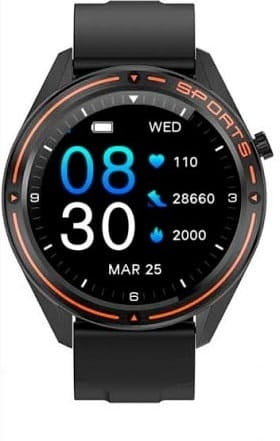 Смарт-часы 2E Motion GT 46 mm Black-Orange (2E-CWW20BKOR)