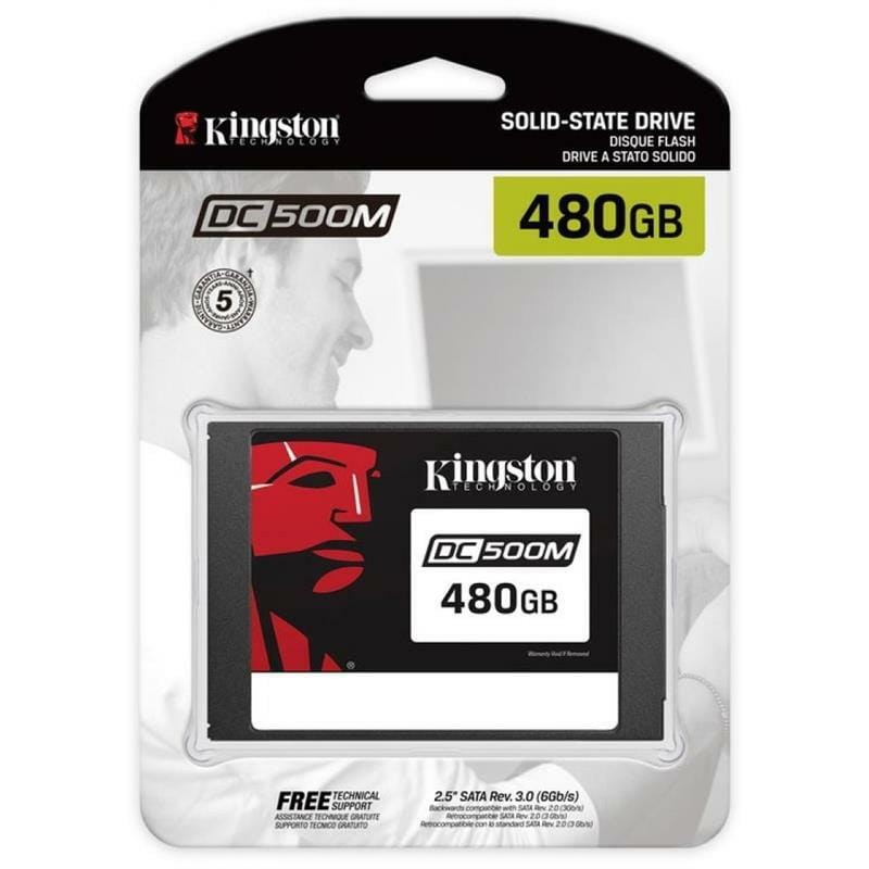Накопитель SSD  480GB Kingston DC500M 2.5" SATAIII 3D TLC (SEDC500M/480G)