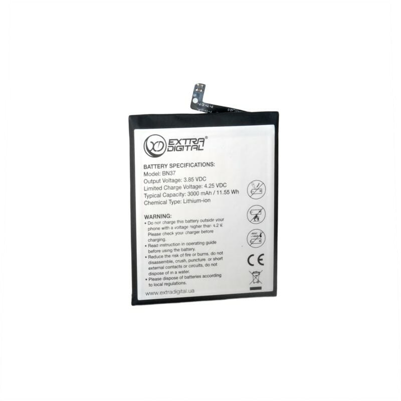 АКБ Extradigital для Xiaomi Redmi 6A/Redmi 6 (BN37) 3.85V 3000mAh (BMX6488)