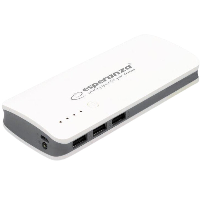 Универсальная мобильная батарея Esperanza 8000mAh White-Grey (EMP106WE)