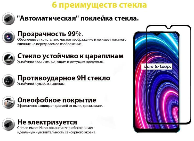 Защитное стекло BeCover для Realme C25Y Black (707139)