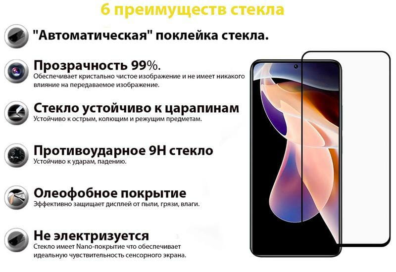 Защитное стекло BeCover для Xiaomi Redmi Note 11 Pro/11 Pro Plus Black (707140)