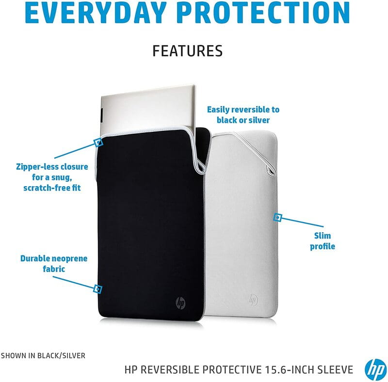Чехол HP Reversible Protective Sleeve Black/Silver (2F2J1AA) 14"
