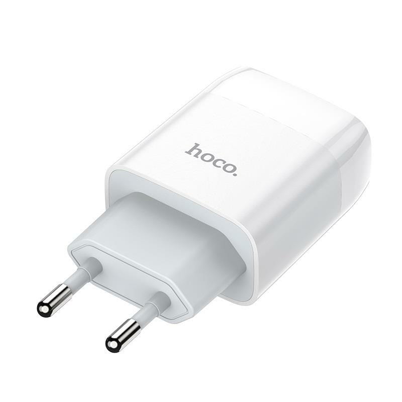 Зарядное устройство Hoco C73A Glorious (2USB, 2.4А) White (6931474713056) + кабель Lightning