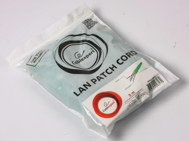 Патч-корд UTP Cablexpert (PP6U-5M/G) cat.6, літий, 50u штекер із засувкою, 5 м, зелений