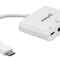 Фото - Док-станция Intracom Manhattan USB Type-C-HDMI/USB 3.0/PD 60W 4-in-1, White (152945) | click.ua