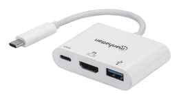 Док-станция Intracom Manhattan USB Type-C-HDMI/USB 3.0/PD 60W 4-in-1, White (152945)