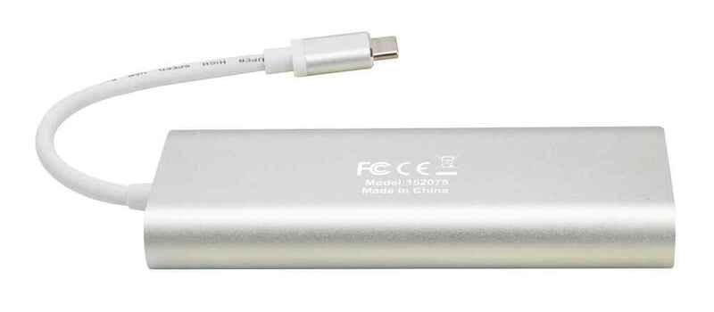 Док-станція Intracom Manhattan USB Type-C-HDMI/USB 3.0x2/RJ45/SD/PD 60W Hub 7-in-1 (152075)