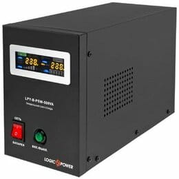 ИБП LogicPower LPY-B-PSW-500VA+ (350Вт)5A/10A, Lin.int., AVR, 2 x евро, LCD, металл, с правильной синусоидой 12V