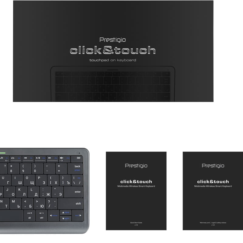 Клавиатура беспроводная Prestigio Click&Touch Bluetooth (PSKEY1SGRU)
