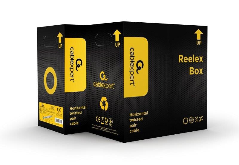 Кабель вита пара Gembird (FPC-5051GE-SO-OUT) FTP 5e Gembird (305м) чорний, мідь