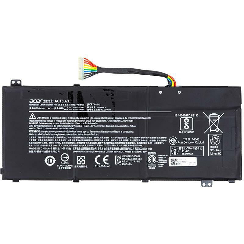 АКБ PowerPlant для ноутбука Acer Aspire V15 Nitro (AC15B7L) 11.4V 4600mAh (NB410415)