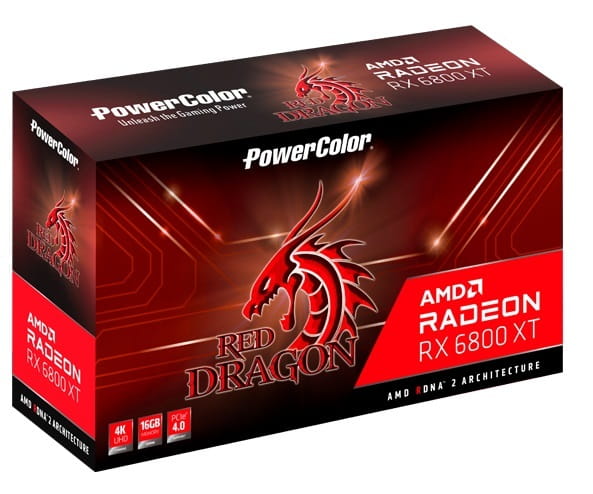 Видеокарта AMD Radeon RX 6800 XT 16GB GDDR6 Red Dragon PowerColor (AXRX 6800XT 16GBD6-3DHR/OC)