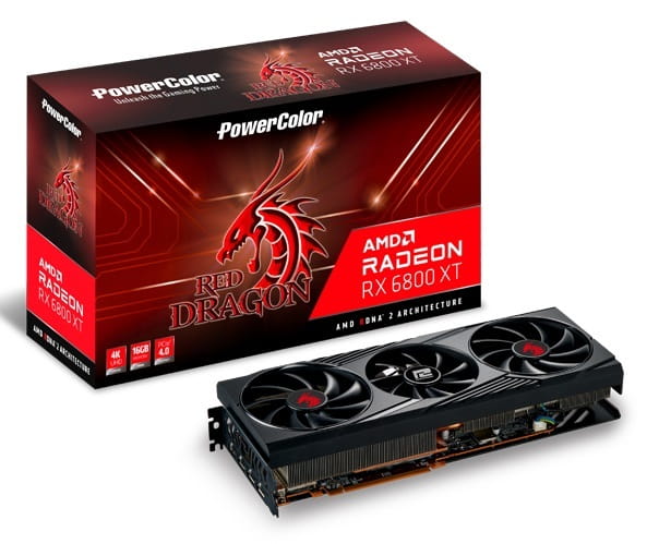 Видеокарта AMD Radeon RX 6800 XT 16GB GDDR6 Red Dragon PowerColor (AXRX 6800XT 16GBD6-3DHR/OC)