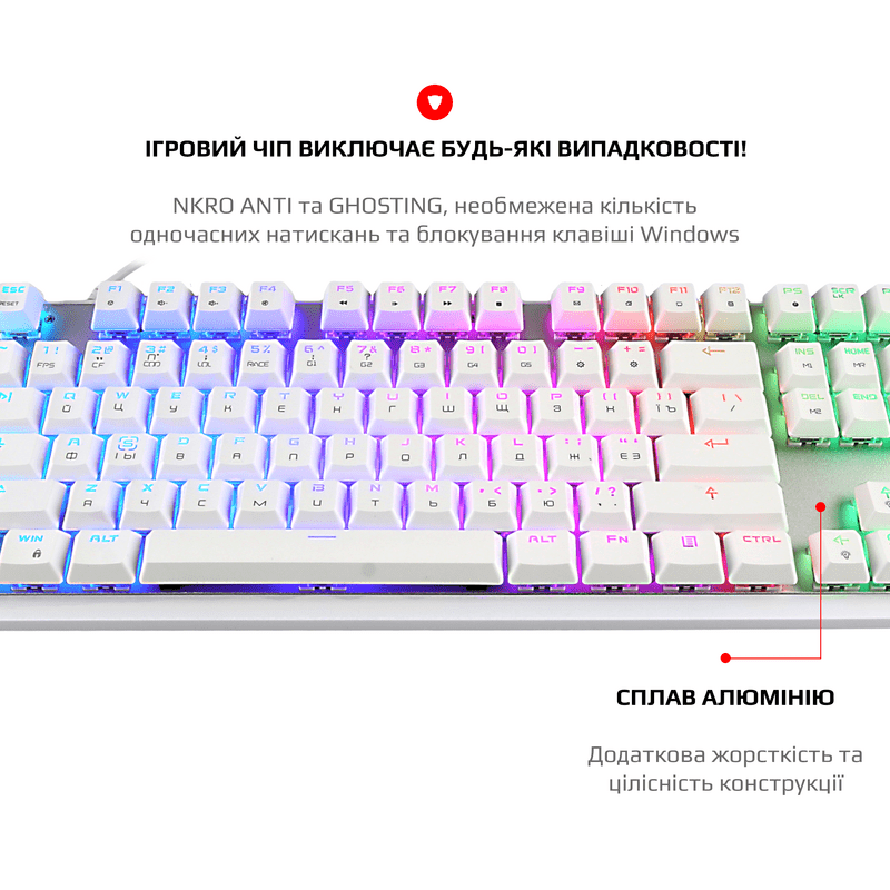 Клавиатура Motospeed K82 Hot-Swap Outemu Red White (mtk82whsr)