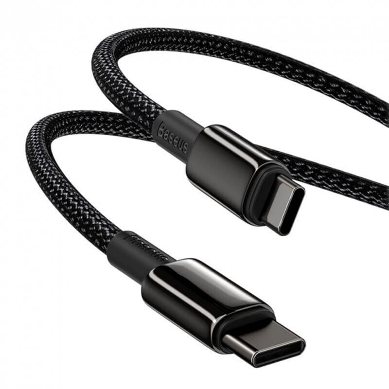 Кабель Baseus Tungsten Gold Fast Charging USB-C-USB-C, 1м Black (CATWJ-01)