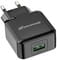 Фото - Мережевий зарядний пристрій Grand-X (1xUSB 5В/2.1А) Black (CH-03B) | click.ua