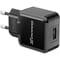 Фото - Мережевий зарядний пристрій Grand-X (1xUSB 5В/2.1А) Black (CH-03B) | click.ua
