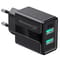 Фото - Мережевий зарядний пристрій Grand-X CH-15B (2xUSB 2.4A) Black | click.ua
