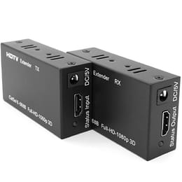 Удлинитель Atcom HDMI - RJ-45 (F/F), до 120 м, Black (14157)