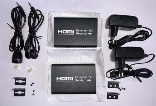 Photos - Cable (video, audio, USB) ATCOM Подовжувач  HDMI - RJ-45 (F/F), до 120 м, Black  14157 (14157)