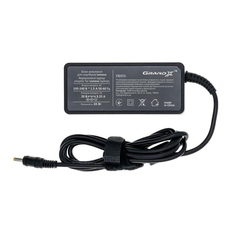 Блок питания для ноутбука Grand-X 20V 3.25A 65W 5.5x2.5мм + каб.пит. (ACLEL65WS)