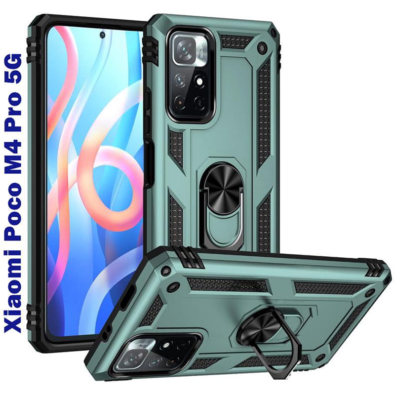 Чeхол-накладка BeCover Military для Xiaomi Poco M4 Pro 5G Dark Green (707123)