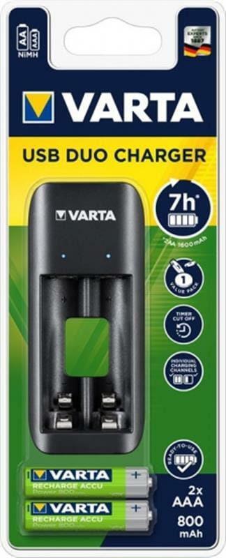 Зарядний пристрiй Varta Value USB Duo Charger+2xAAA 800mAh