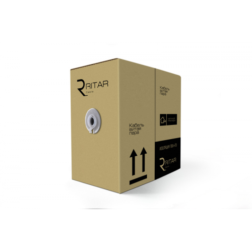 Кабель вита пара Ritar (07764) КНП UTP 24 AWG, CCA, 4х2х0.51 мм, 100м, Corton Box