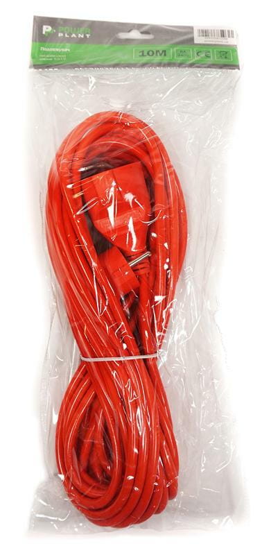 Удлинитель PowerPlant JY-3024/10 (PPCA08M100S1) 1 розетка, 10 м, оранжевый