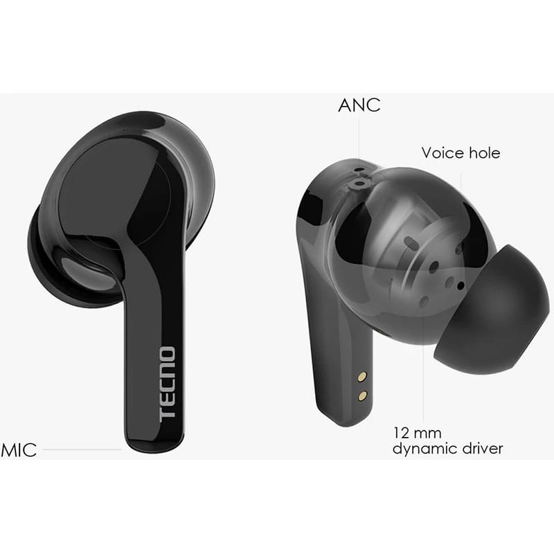 Bluetooth-гарнитура Tecno Hipods H3 Black (4895180768019)